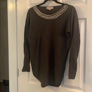 Michael Kors Beaded Neck Sweater